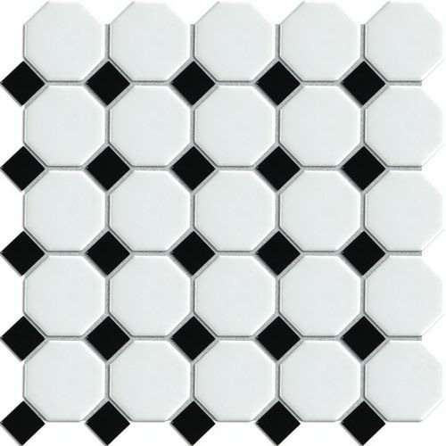 Мозаика NS Mosaic PS2356-06, цвет чёрно-белый, поверхность глянцевая, квадрат, 295x295