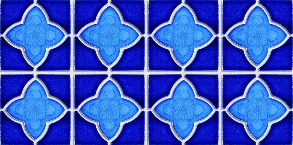 Бордюры NS Mosaic BW0021, цвет синий, поверхность матовая, прямоугольник, 150x306