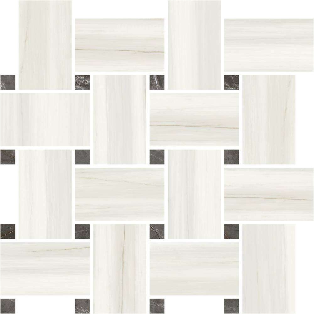Мозаика Ricchetti Marble Boutique Mosaico Chesterfield Lasa White Lux, цвет бежевый, поверхность глянцевая, прямоугольник, 305x317