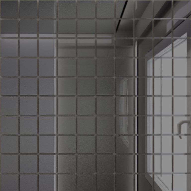 Мозаика ДСТ Мозаика зеркальная Графит Г25 25х25, цвет серый, поверхность глянцевая, квадрат, 300x300