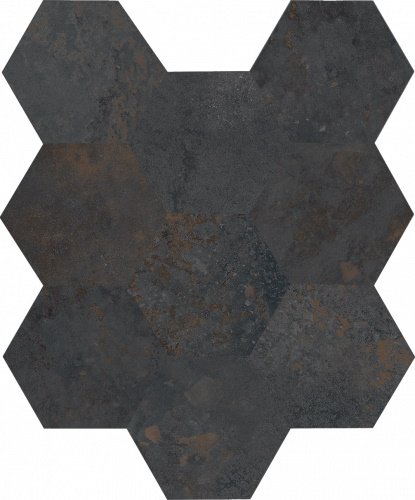 Декоративные элементы Caesar Alchemy Magnet Hexa AFXE, цвет чёрный, поверхность матовая, шестиугольник, 280x340