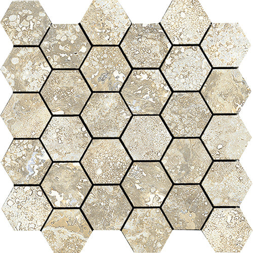 Мозаика La Fabbrica Imperial Esagona Navona Nat 155323, цвет бежевый, поверхность матовая, шестиугольник, 300x300