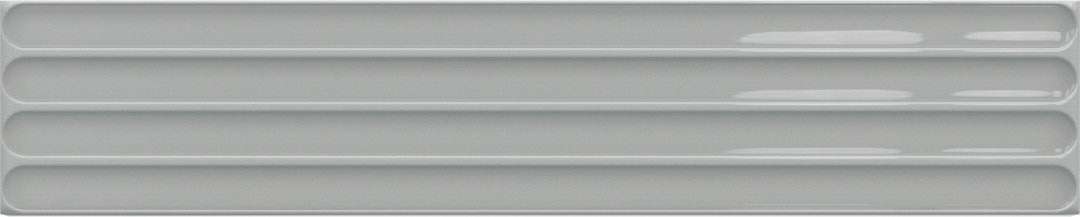 Керамическая плитка DNA Plinto In Grey Gloss, цвет серый, поверхность глянцевая рельефная, прямоугольник, 107x542