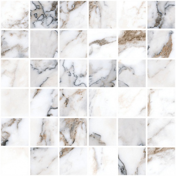 Мозаика Vitra Marble-X Бреча Капрайа Белый K9498798LPR1VTE0, цвет белый, поверхность лаппатированная, квадрат, 300x300
