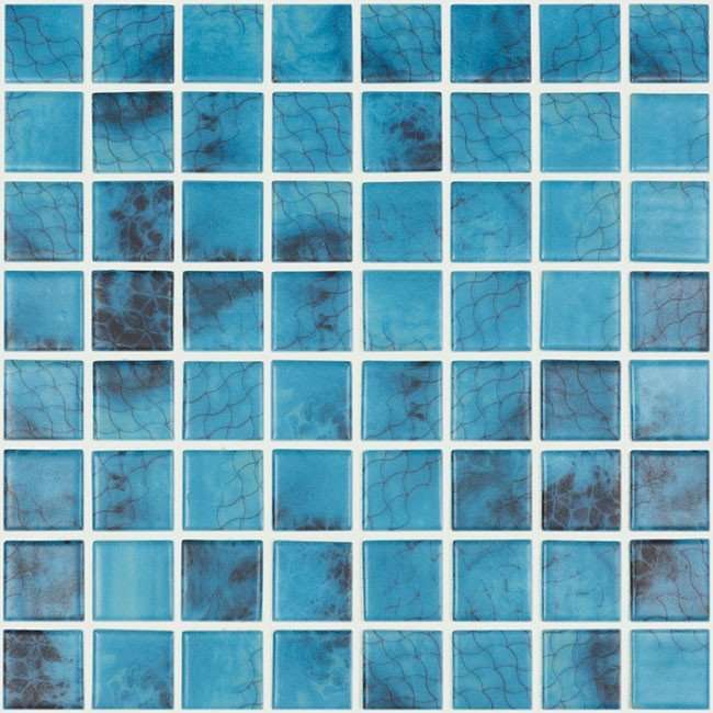 Мозаика Vidrepur Nature Olympic (чип 38x38 мм) № 5705 Matt, цвет синий, поверхность матовая, квадрат, 317x317