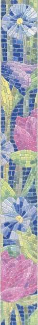 Бордюры Kerama Marazzi Бордюр Сад Моне лаппатированный HGD\A96\11000RL, цвет разноцветный, поверхность глянцевая, прямоугольник, 72x600