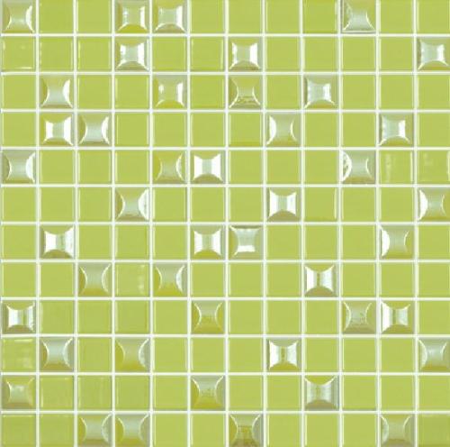 Мозаика Vidrepur Edna Mix №601 Зеленый, цвет зелёный, поверхность глянцевая, квадрат, 317x317
