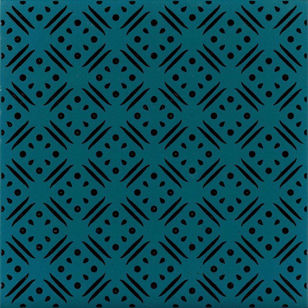 Керамогранит Ornamenta Terra Mia Faenza TM2020FA, цвет синий, поверхность матовая, квадрат, 200x200