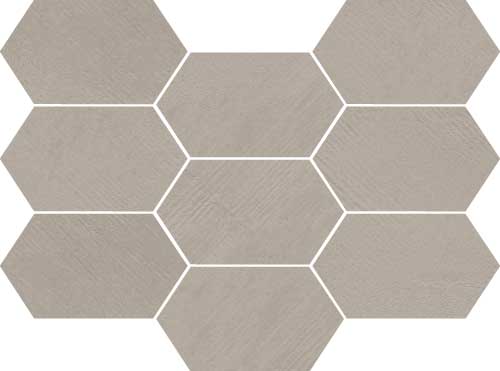 Мозаика Vallelunga Segni Terra Esag Mos 6000544, цвет серый, поверхность матовая, прямоугольник, 260x350