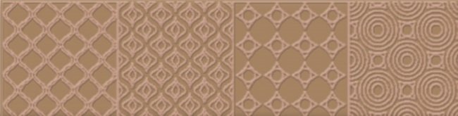 Декоративные элементы Dual Gres Decor Dolce Capuccino, цвет коричневый, поверхность глянцевая, прямоугольник, 73x300