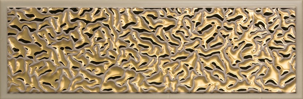 Декоративные элементы Versace Gold Acqua Lingotto Marrone Oro 68873, цвет жёлтый, поверхность глянцевая, прямоугольник, 250x750