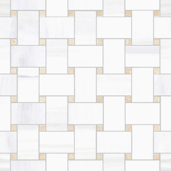Мозаика Sant Agostino Themar Rete Bianco Lasa Kry CSARBLAK30, цвет белый, поверхность полированная, квадрат, 300x300