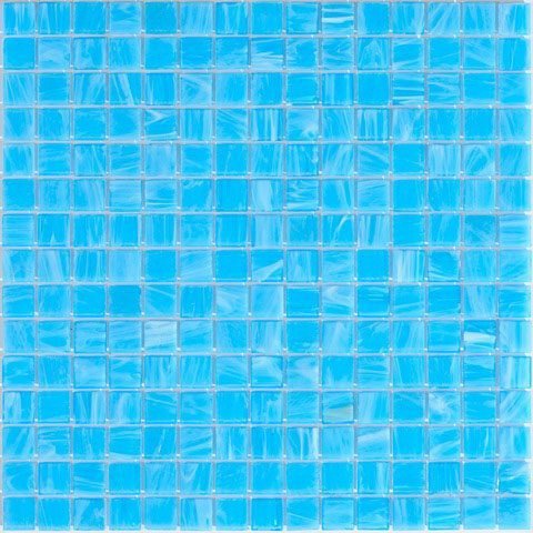 Мозаика Alma Mosaic Stella STN430, цвет голубой, поверхность глянцевая, квадрат, 327x327