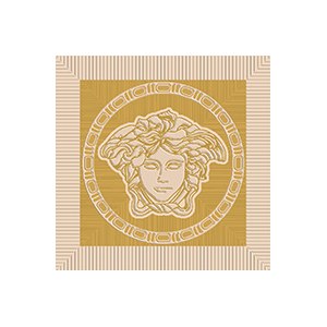Вставки Versace Meteorite Fir.Medusa Nat Mile/Oro 47135, цвет коричневый золотой, поверхность натуральная, квадрат, 98x98