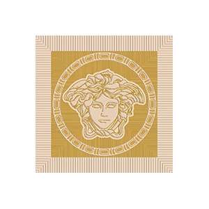 Вставки Versace Meteorite Fir.Medusa Nat Mile/Oro 47135, цвет коричневый золотой, поверхность натуральная, квадрат, 98x98