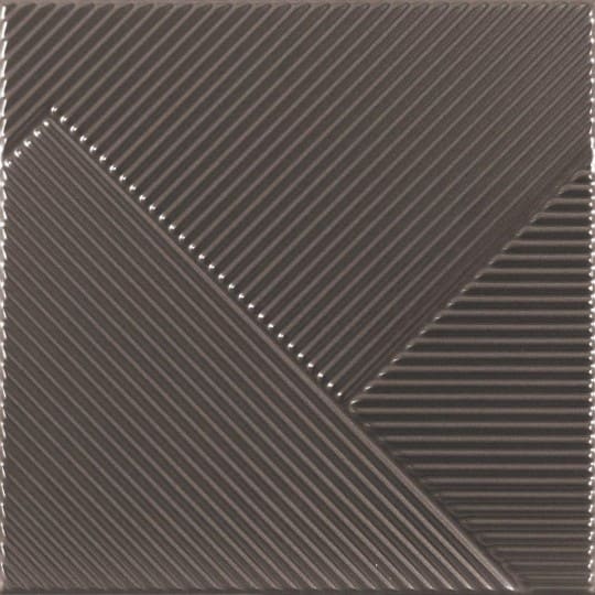 Керамическая плитка  Shapes 3 Stripes Mix Mercury 187559, цвет коричневый, поверхность сатинированная, квадрат, 250x250