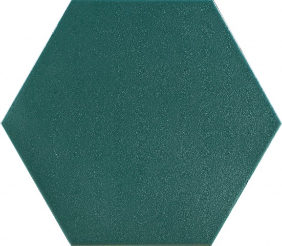 Керамогранит Pamesa Mayfair Vert, цвет бирюзовый, поверхность сатинированная, шестиугольник, 198x228