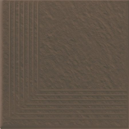 Ступени Opoczno Simple Brown Stopnica Narozna 3-D, цвет коричневый, поверхность структурированная, квадрат, 300x300