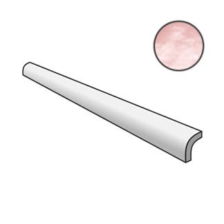 Бордюры Equipe Pencil Bullnose Artisan Rose Mallow 24496, цвет розовый, поверхность глянцевая, прямоугольник, 30x150