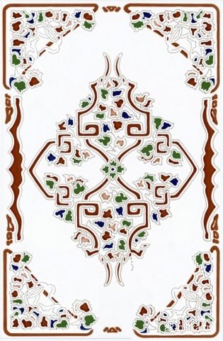 Керамическая плитка Ribesalbes Toledo Marron, цвет разноцветный, поверхность матовая, прямоугольник, 200x300