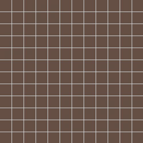 Мозаика Ce.Si Matt Moka Su Rete 2,5x2,5, цвет коричневый, поверхность матовая, квадрат, 300x300