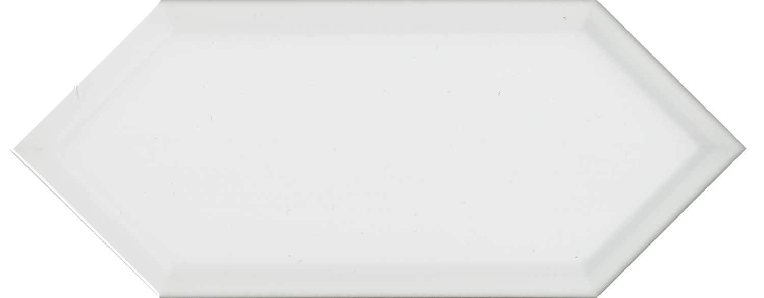 Керамическая плитка Kerama Marazzi Алмаш грань белый глянцевый 35018, цвет белый, поверхность глянцевая, шестиугольник, 140x340