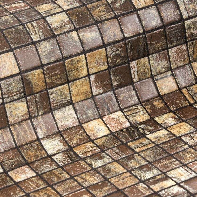 Мозаика Ezarri Zen Rustic, цвет коричневый, поверхность матовая, прямоугольник, 313x495
