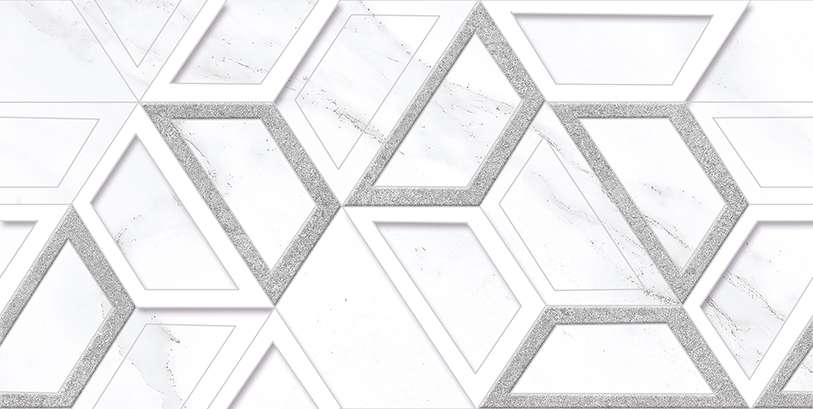 Керамическая плитка Нефрит керамика Фьюжен 00-00-5-08-00-00-2731, цвет белый серый, поверхность матовая, прямоугольник, 200x400
