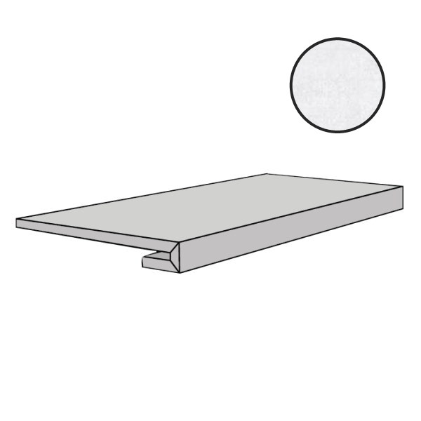 Ступени Floor Gres Rawtech Raw White Gradino Nat 753908, цвет белый, поверхность матовая, прямоугольник, 330x1200
