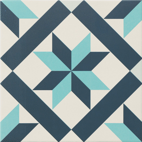 Декоративные элементы Realonda Hanoi Star Blue RLN0553, цвет голубой, поверхность матовая, квадрат, 330x330