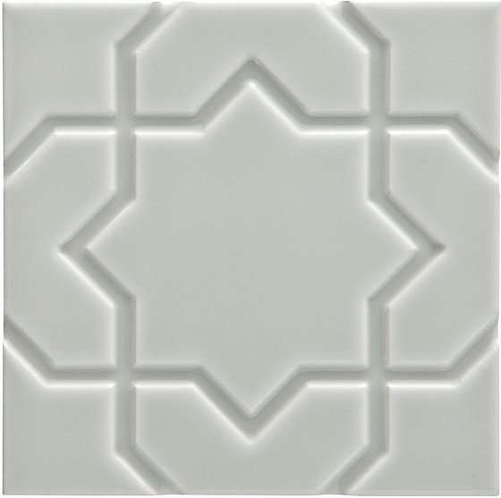 Декоративные элементы Adex ADNE4153 Liso Star Silver Mist, цвет серый, поверхность глянцевая, квадрат, 150x150