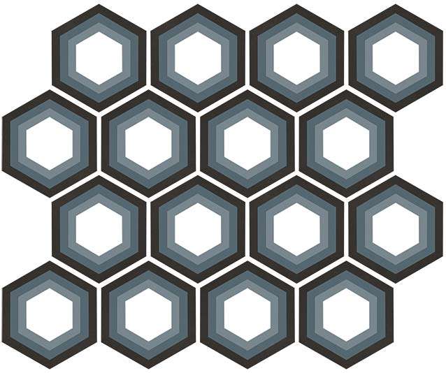 Декоративные элементы Casa Dolce Casa Neutra 01 Shades Decor 6mm 752904, цвет разноцветный, поверхность матовая, шестиугольник, 614x708