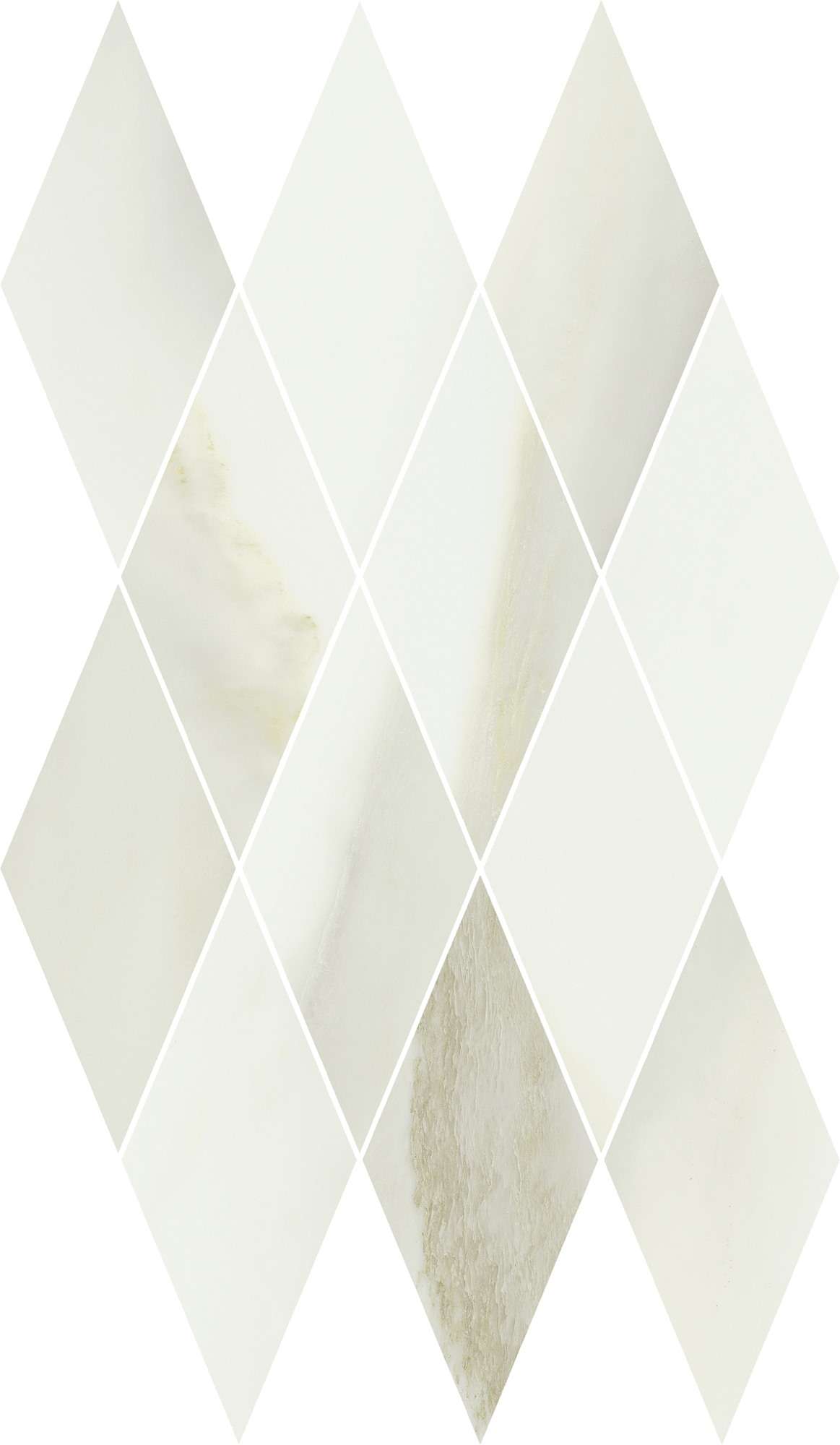 Мозаика Italon Charme Advance Cremo Mosaico Diamond Lux 620110000135, цвет белый, поверхность полированная, ромб, 280x480