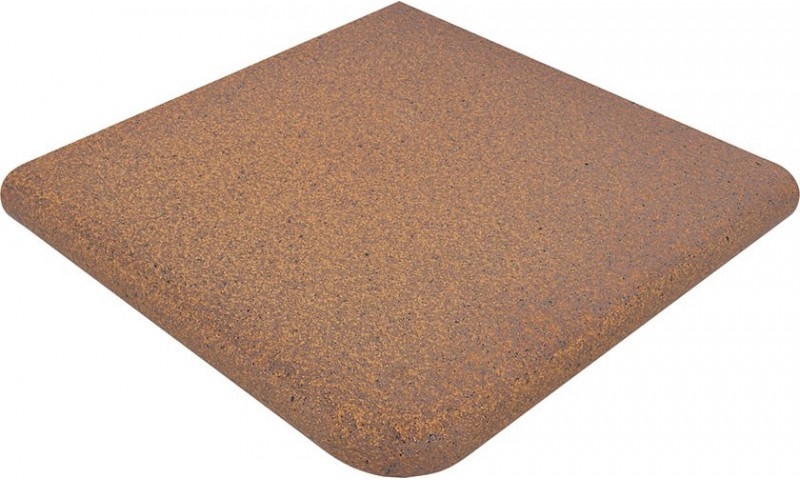 Ступени Exagres Gresan Natural Cartabon Fiorentino, цвет коричневый, поверхность матовая, квадрат с капиносом, 330x330