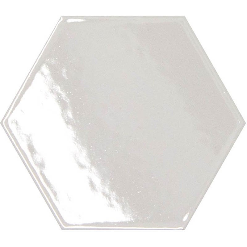 Керамогранит Settecento Matiere Hexa-Stile White Glossy, цвет белый, поверхность лаппатированная, шестиугольник, 126x110