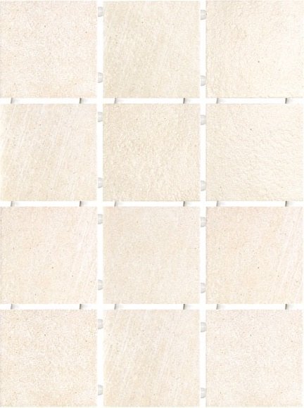 Керамическая плитка Kerama Marazzi Караоке беж, полотно из 12 частей 9,8х9,8 1221H, цвет бежевый, поверхность глянцевая, прямоугольник, 298x398