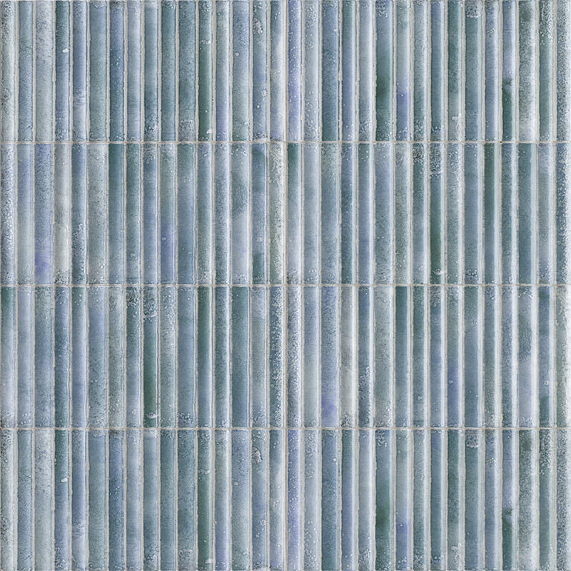 Керамическая плитка Mainzu Wynn Bleu, цвет голубой, поверхность глянцевая рельефная, прямоугольник, 150x300