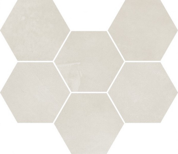 Мозаика Italon Continuum Polar Mosaico Hexagon 620110000186, цвет бежевый, поверхность матовая, шестиугольник, 250x290
