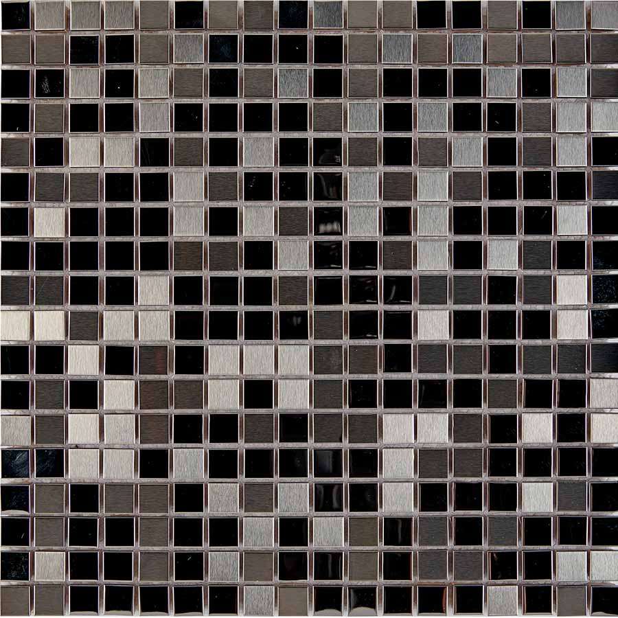 Мозаика Pixel Mosaic PIX709 Металл (15x15 мм), цвет чёрный, поверхность матовая, квадрат, 300x300
