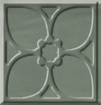 Вставки Cifre Bulevar Altair Jade Taco, цвет зелёный, поверхность глянцевая, квадрат, 100x100