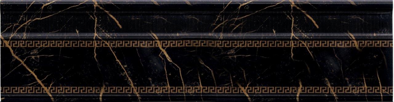 Бордюры Versace Marble Battiscopa Nero 240793, цвет чёрный, поверхность лаппатированная, прямоугольник, 150x585