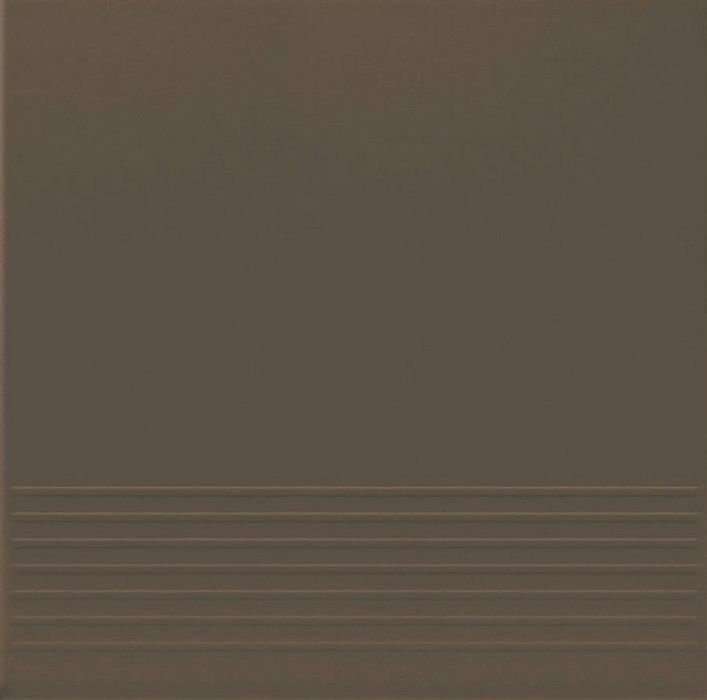 Ступени Opoczno Simple Brown Stopnica Prosta, цвет коричневый, поверхность матовая, квадрат, 300x300