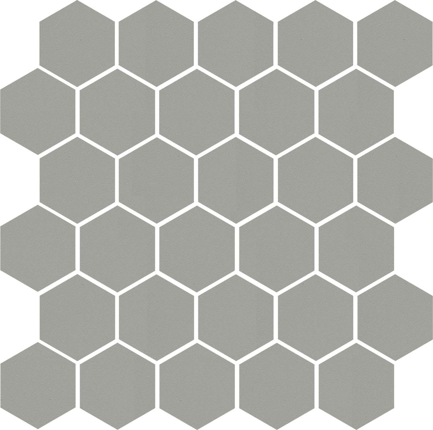 Мозаика Kerama Marazzi Агуста серый светлый натуральный из 30 частей 63002, цвет серый, поверхность натуральная, шестиугольник, 297x298