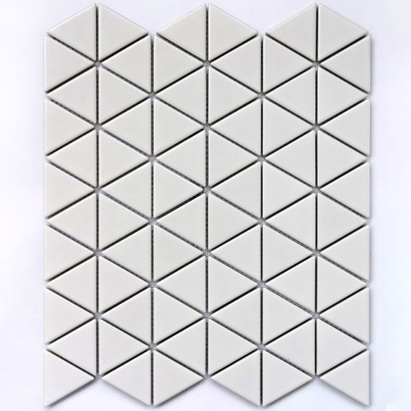 Мозаика Bonaparte Reno White Matt, цвет белый, поверхность матовая, прямоугольник, 252x291