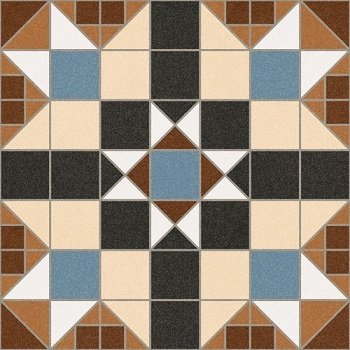 Декоративные элементы Vives Barnet Dorset Marron, цвет разноцветный, поверхность матовая, квадрат, 316x316