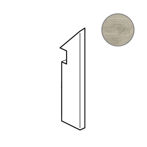 Бордюры Fap Fapnest Silver Battiscopa Sag Dx Matt fOBZ, цвет серый, поверхность матовая, прямоугольник, 75x300