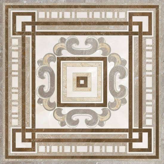 Декоративные элементы Vives Athos-R, цвет бежевый, поверхность глянцевая, квадрат, 593x593