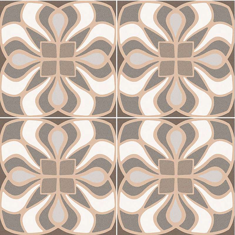 Керамическая плитка Dual Gres Terra Epoque Vison, цвет белый серый коричневый, поверхность матовая, квадрат, 450x450