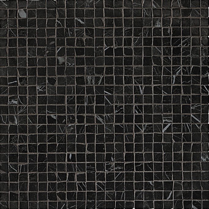 Мозаика Fap R.D. Nero Reale Gres Micromos. fNJM, цвет чёрный, поверхность глянцевая, квадрат, 300x300