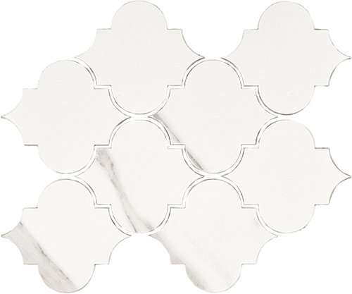 Мозаика Vallelunga Statuario Toledo 60004001, цвет белый, поверхность лаппатированная, прямоугольник, 330x275